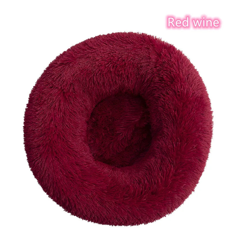 Soft Cat Bed - Plush Donut Pet Nest With Washable Corduroy Cover & Anti Slip Mat - ZOOMNSTORE