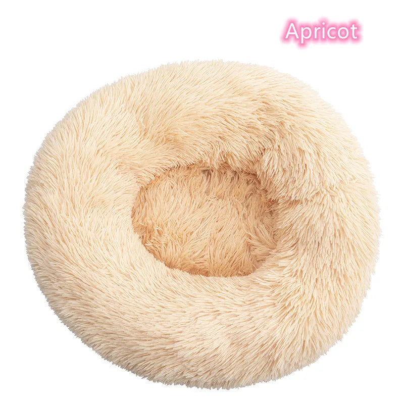 Soft Cat Bed - Plush Donut Pet Nest With Washable Corduroy Cover & Anti Slip Mat - ZOOMNSTORE