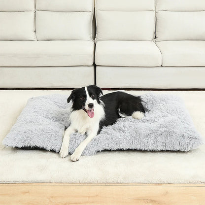 Soft Dog Bed - Long Plush Pet Cushion Sofa | Machine Washable Cotton Mattress - ZOOMNSTORE