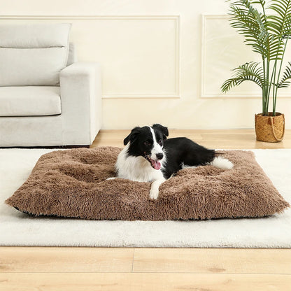 Soft Dog Bed - Long Plush Pet Cushion Sofa | Machine Washable Cotton Mattress - ZOOMNSTORE