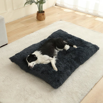 Soft Dog Bed - Long Plush Pet Cushion Sofa | Machine Washable Cotton Mattress - ZOOMNSTORE