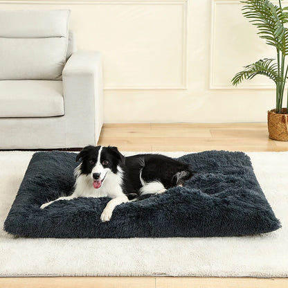 Soft Dog Bed - Long Plush Pet Cushion Sofa | Machine Washable Cotton Mattress - ZOOMNSTORE