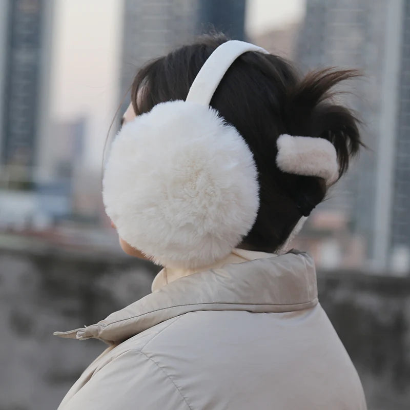 Soft Earmuffs – Adjustable Foldable Plush Earflap Muffs for Men & Women Winter Ear Warmers - ZOOMNSTORE