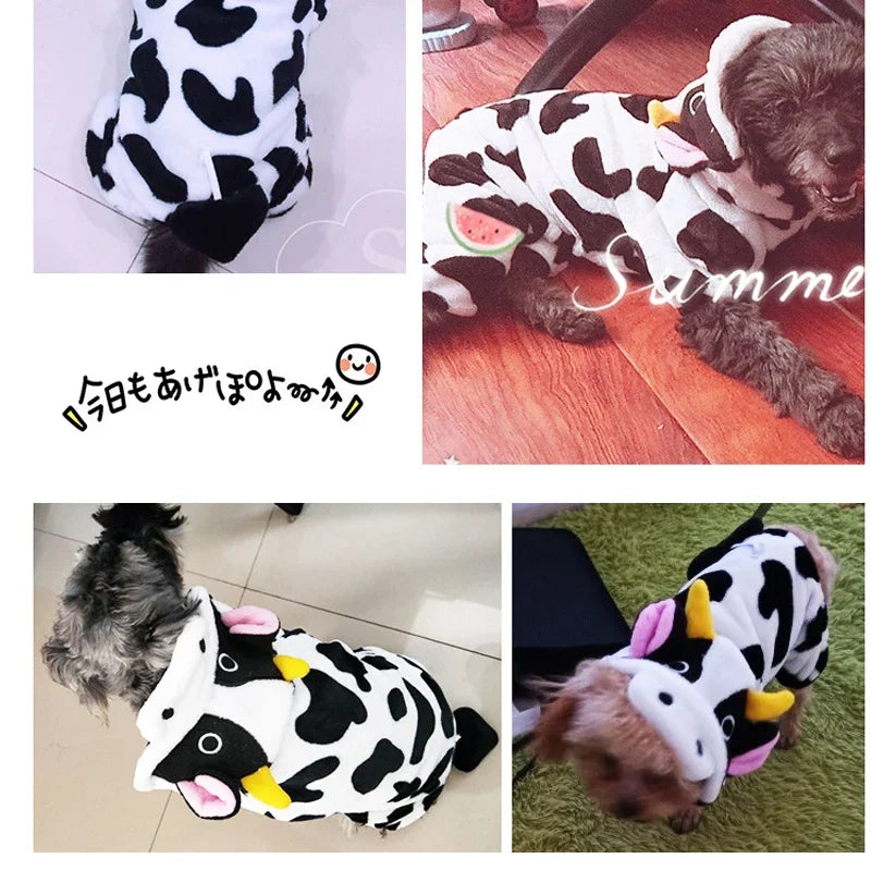 Soft Fleece Dog Jumpsuit - Warm Hoodie for Small Dogs and Puppies - ZOOMNSTORE