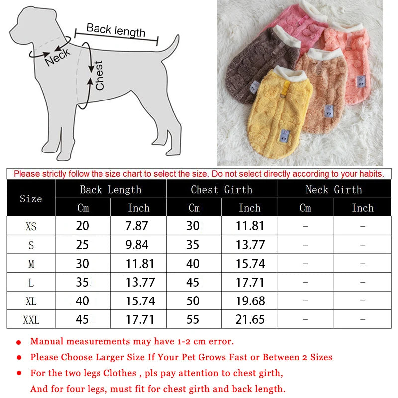 Soft Fleece Dog Sweater - Winter Pullover for Small Dogs Puppies  Kittens - ZOOMNSTORE