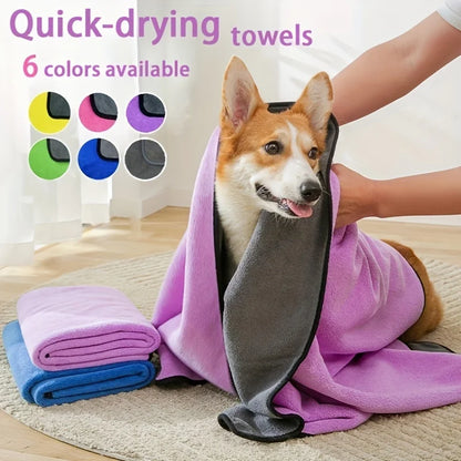Soft Pet Towels - Super Absorbent Dog Bath Towel & Cat Grooming Towel | Quick Dry - ZOOMNSTORE