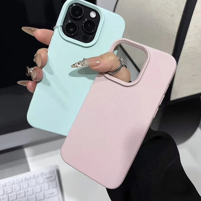Soft Phone Case - Candy Color Lichee Pattern Shockproof Cover for iPhone 17 Pro Max - ZOOMNSTORE