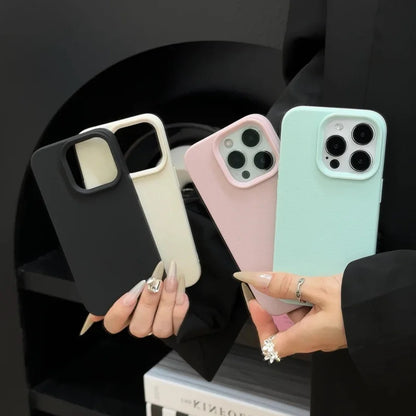 Soft Phone Case - Candy Color Lichee Pattern Shockproof Cover for iPhone 17 Pro Max - ZOOMNSTORE