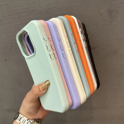 Soft Phone Case - Candy Color Lichee Pattern Shockproof Cover for iPhone 17 Pro Max - ZOOMNSTORE
