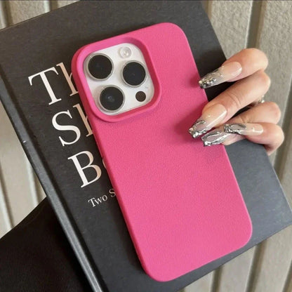 Soft Phone Case - Candy Color Lichee Pattern Shockproof Cover for iPhone 17 Pro Max - ZOOMNSTORE