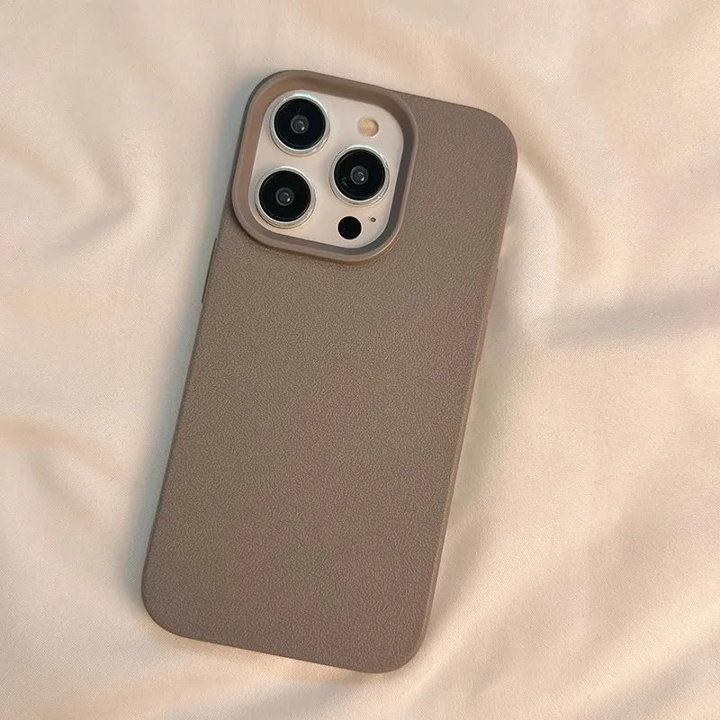 Soft Phone Case - Candy Color Lichee Pattern Shockproof Cover for iPhone 17 Pro Max - ZOOMNSTORE