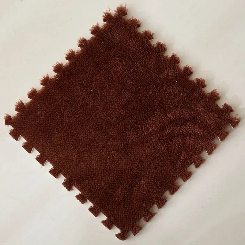 Soft Plush Kids Play Mat - 30x30CM Interlocking Rug Puzzle Carpet - ZOOMNSTORE
