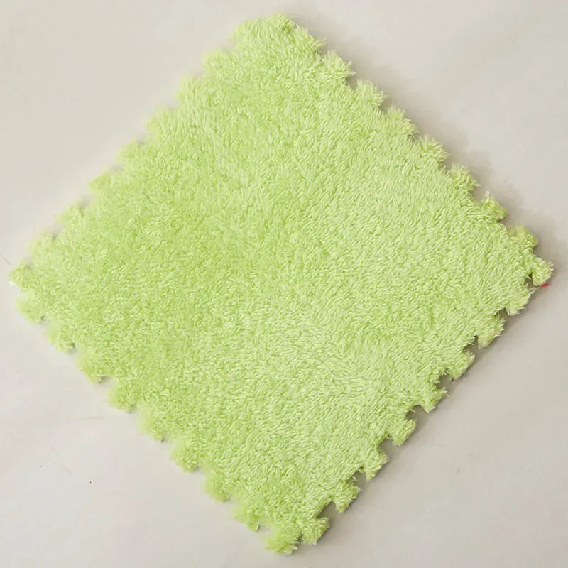 Soft Plush Kids Play Mat - 30x30CM Interlocking Rug Puzzle Carpet - ZOOMNSTORE