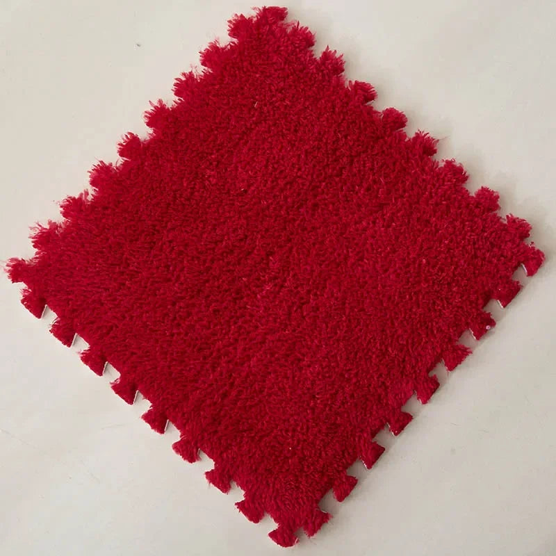 Soft Plush Kids Play Mat - 30x30CM Interlocking Rug Puzzle Carpet - ZOOMNSTORE