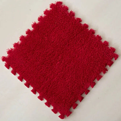 Soft Plush Kids Play Mat - 30x30CM Interlocking Rug Puzzle Carpet - ZOOMNSTORE