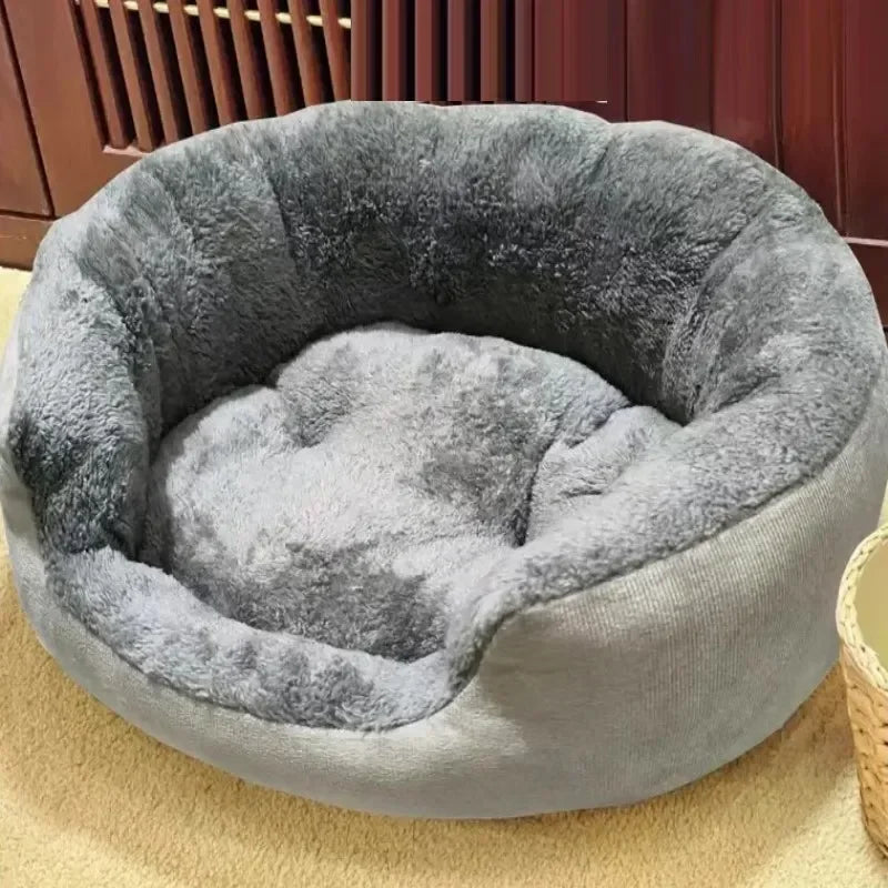 Soft Warm Dog Bed - Medium Large Cotton Dog Sofa with Plush Pet Cushion - ZOOMNSTORE