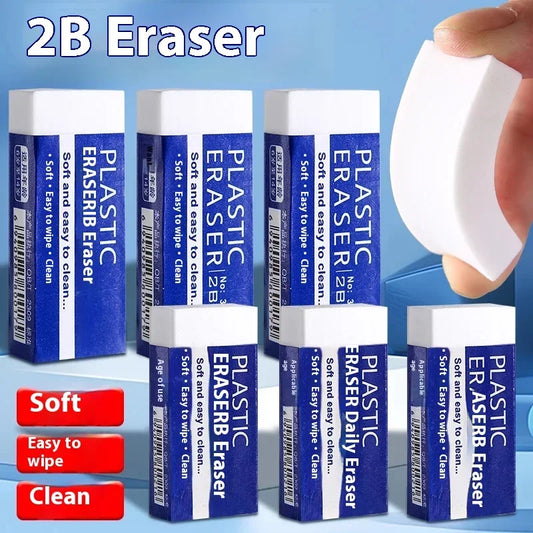 Soft 2B Eraser White Made in China, Plastic Rubber Pencil Eraser Students Drawing Tool, Sketches Paintings Fine Arts Eraser - ZOOMNSTORE
