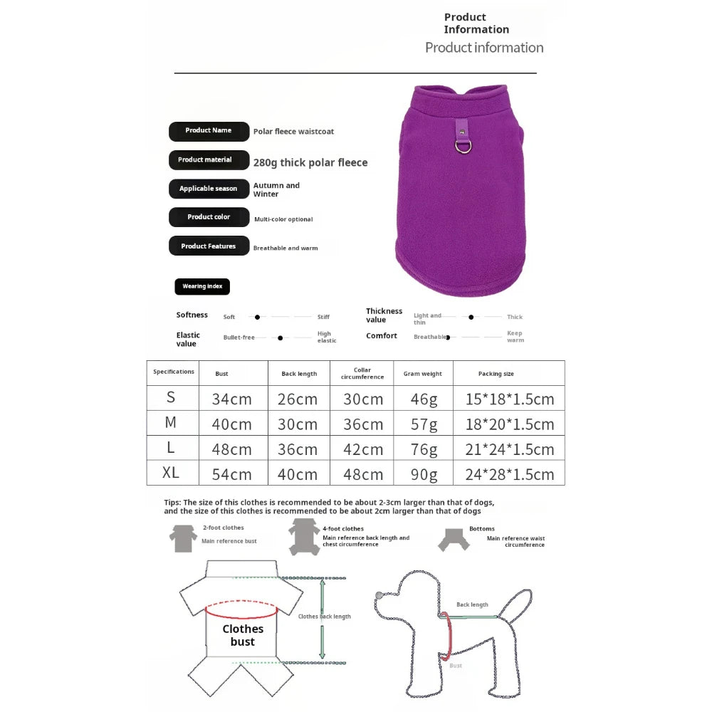 Soft Wool Pet Jacket - Warm Coat for Dogs  Cats Ideal for Winter  Spring - ZOOMNSTORE