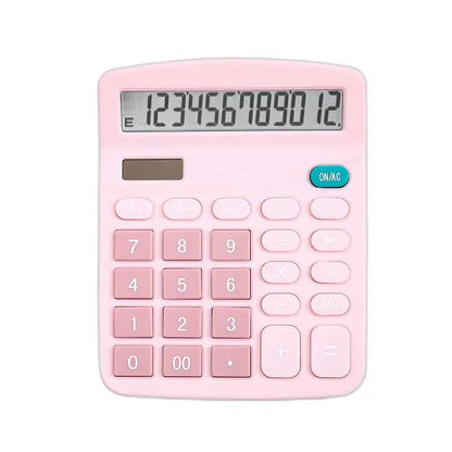12-Digit Solar Calculator - Dual Power Supply for Home Office and School - ZOOMNSTORE