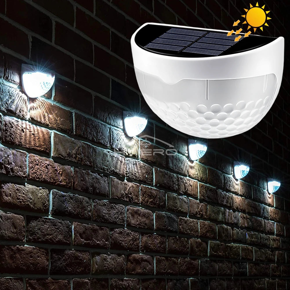 LED Solar Waterproof Fence Lamp - Outdoor Wall Decorative Light Warm White - ZOOMNSTORE