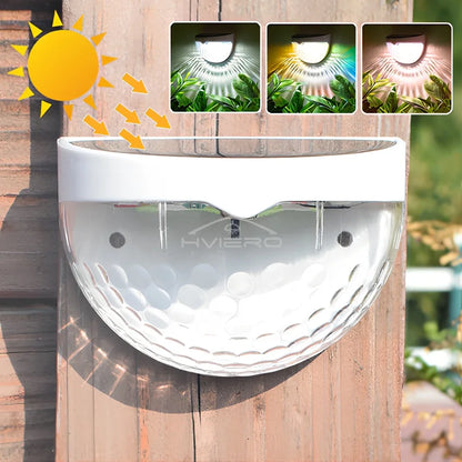 LED Solar Waterproof Fence Lamp - Outdoor Wall Decorative Light Warm White - ZOOMNSTORE
