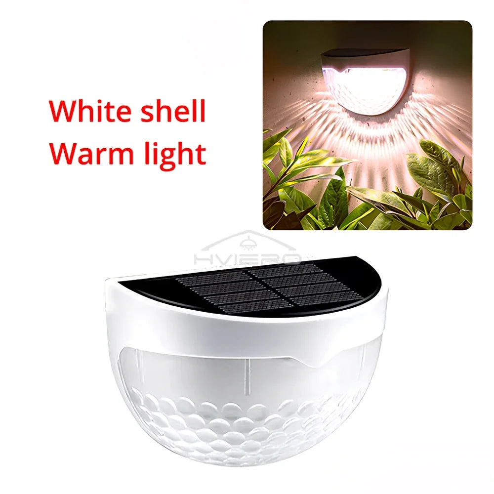LED Solar Waterproof Fence Lamp - Outdoor Wall Decorative Light Warm White - ZOOMNSTORE