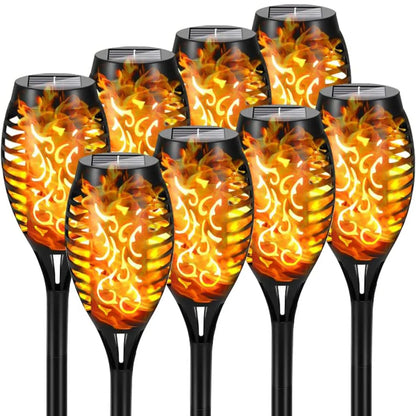 Solar Flame Torch Lights - Waterproof LED Outdoor Landscape Lamps for Garden  Halloween Decor - ZOOMNSTORE