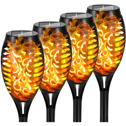 Solar Flame Torch Lights - Waterproof LED Outdoor Landscape Lamps for Garden  Halloween Decor - ZOOMNSTORE