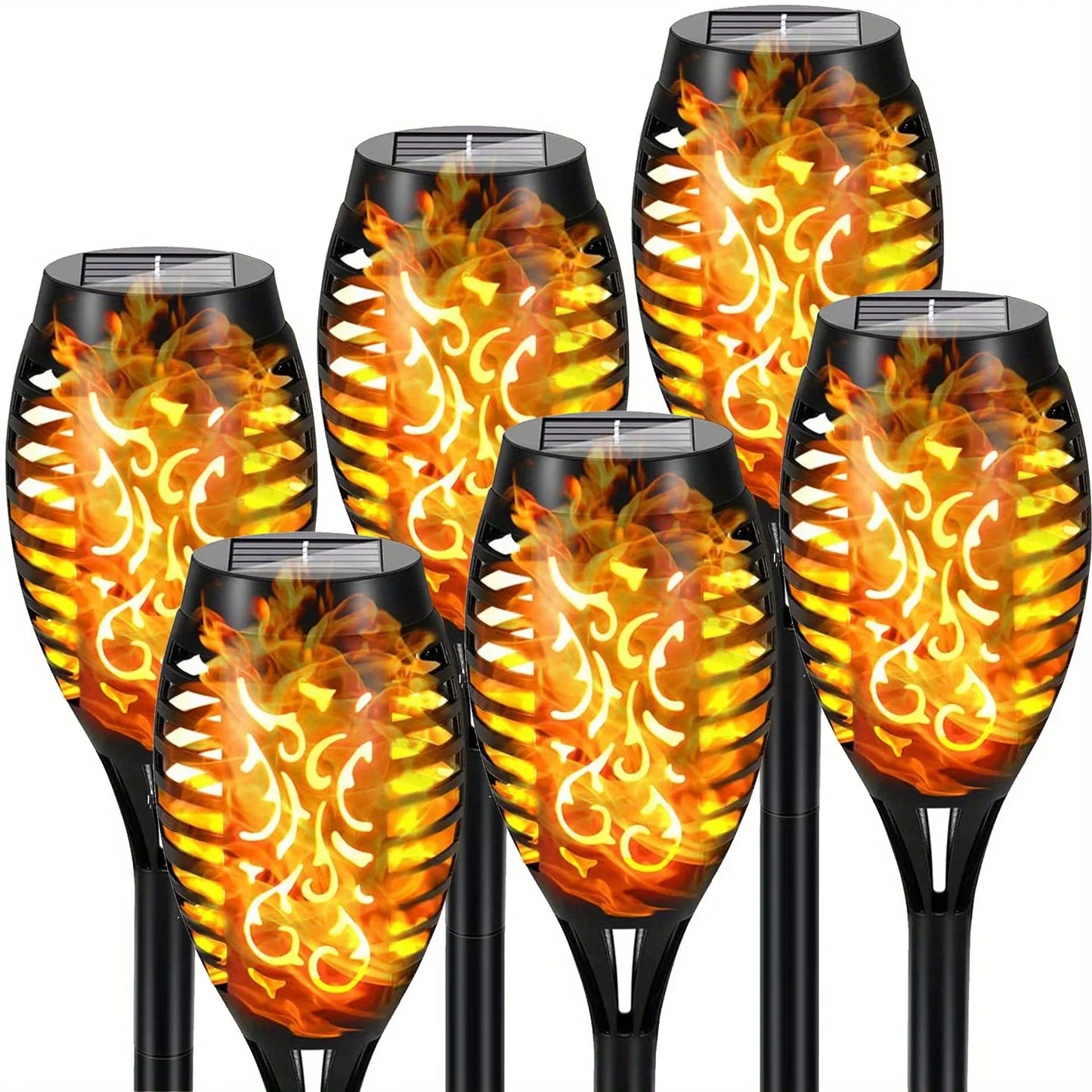 Solar Flame Torch Lights - Waterproof LED Outdoor Landscape Lamps for Garden  Halloween Decor - ZOOMNSTORE