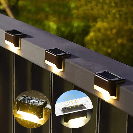 Solar LED Garden Lights - Waterproof Outdoor Step Lamps for Patio  Deck Decor - ZOOMNSTORE