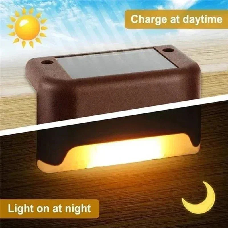 Solar LED Garden Lights - Waterproof Outdoor Step Lamps for Patio  Deck Decor - ZOOMNSTORE
