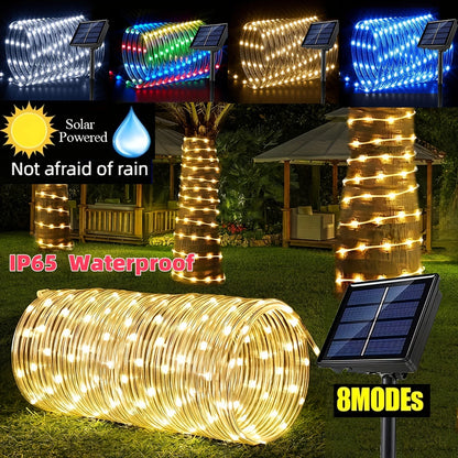Solar Powered LED Fairy String Lights - 8 Modes Outdoor Garden Decor - ZOOMNSTORE