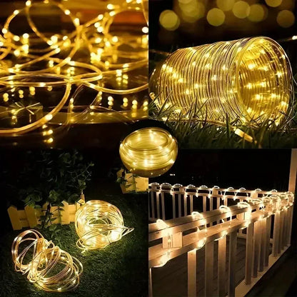 Solar Powered LED Fairy String Lights - 8 Modes Outdoor Garden Decor - ZOOMNSTORE
