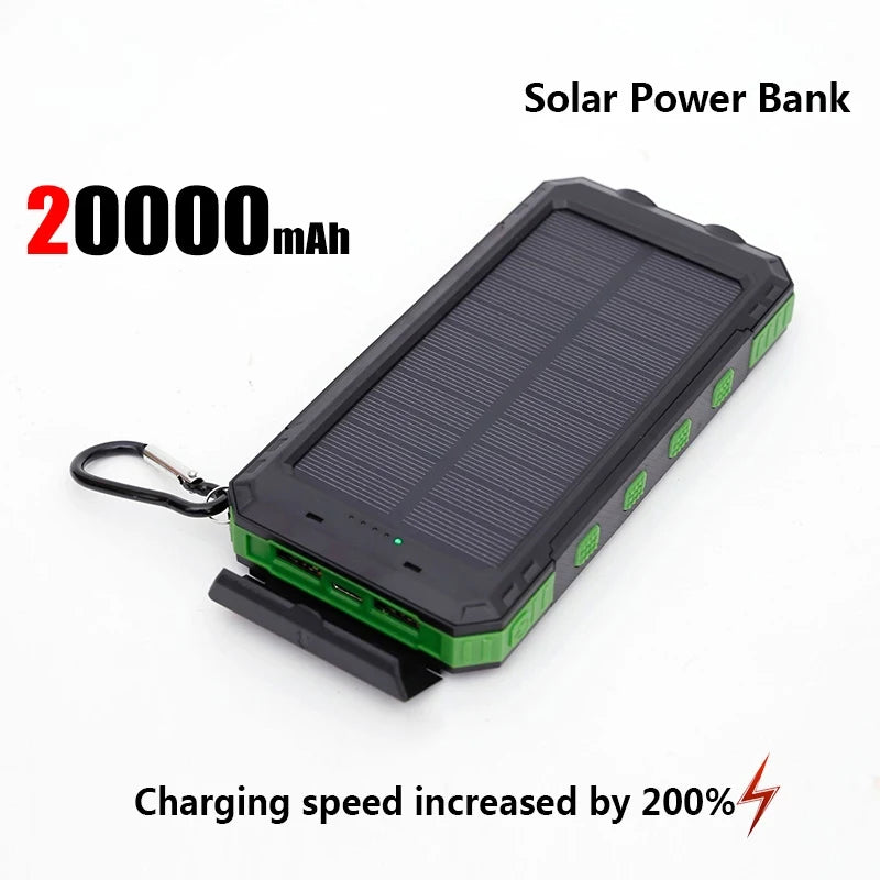 ONEPLUS 50000mAh Solar Power Bank Portable Charging Poverbank External Battery Charger Strong Light LDE Light for iphone Samsung - ZOOMNSTORE