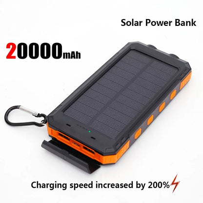 ONEPLUS 50000mAh Solar Power Bank Portable Charging Poverbank External Battery Charger Strong Light LDE Light for iphone Samsung - ZOOMNSTORE