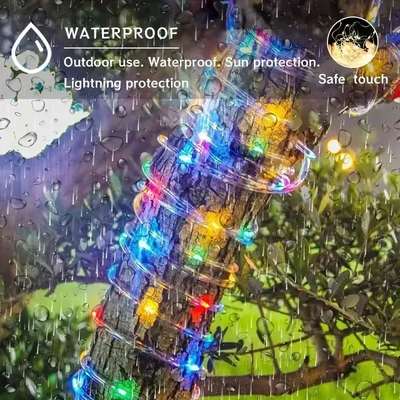 Solar Powered LED Fairy String Lights - 8 Modes Outdoor Garden Decor - ZOOMNSTORE