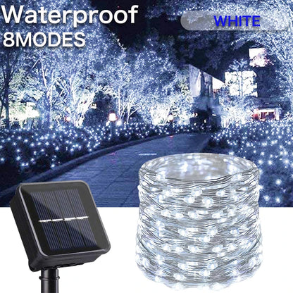 1000LED Solar Fairy String Lights - Waterproof Outdoor Christmas Garland for Garden Party 100M50M10M5M - ZOOMNSTORE