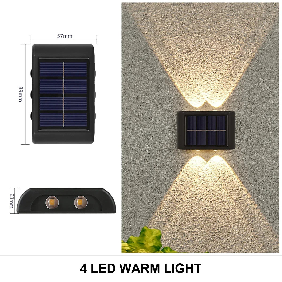 Outdoor Solar Wall Lamp - Waterproof Garden Light for Home Decoration - ZOOMNSTORE