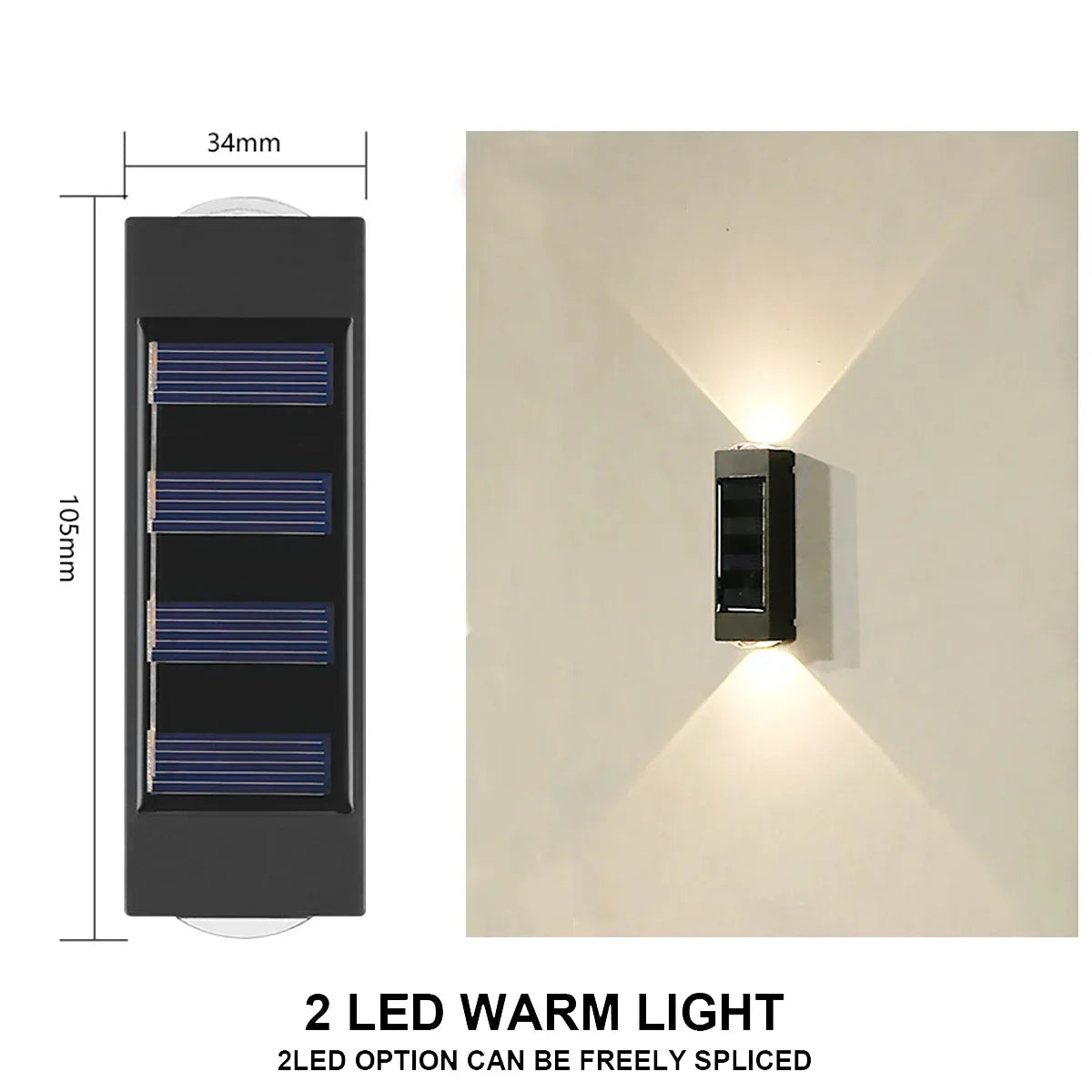 Outdoor Solar Wall Lamp - Waterproof Garden Light for Home Decoration - ZOOMNSTORE