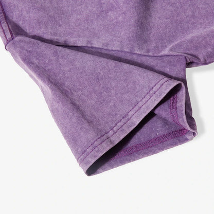 Solid Color Slim Fit Womens Cotton T-Shirt - Casual Short Sleeve Retro Tee - ZOOMNSTORE