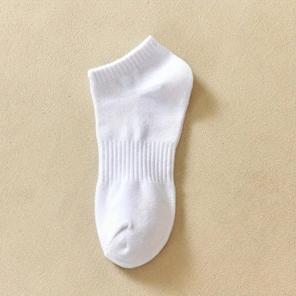 Solid Colour Ankle Socks - Soft Breathable Sports Socks for Men  Women Black  White 46 Pairs - ZOOMNSTORE