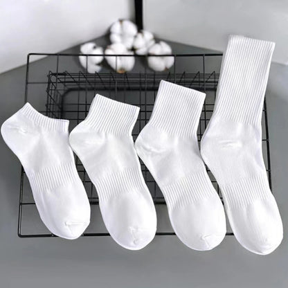 Solid Colour Ankle Socks - Soft Breathable Sports Socks for Men  Women Black  White 46 Pairs - ZOOMNSTORE