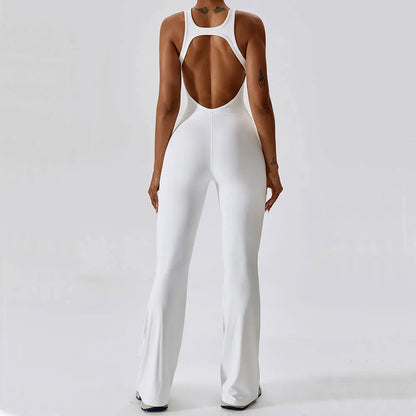 Solid Yoga Jumpsuit - Womens Fitness Bodysuit  Buttock Lifting Activewear - ZOOMNSTORE