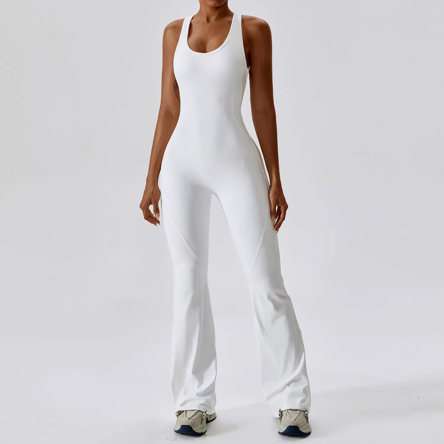 Solid Yoga Jumpsuit - Womens Fitness Bodysuit  Buttock Lifting Activewear - ZOOMNSTORE