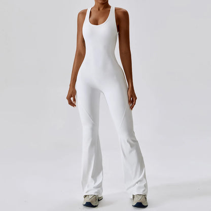 Solid Yoga Jumpsuit - Womens Fitness Bodysuit  Buttock Lifting Activewear - ZOOMNSTORE
