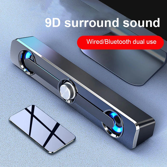 Sound Bar Bluetooth Speaker - USB Wired Stereo Speaker Bar with 3.5mm Aux for Projector PC - ZOOMNSTORE