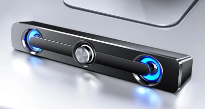 Sound Bar Bluetooth Speaker - USB Wired Stereo Speaker Bar with 3.5mm Aux for Projector PC - ZOOMNSTORE