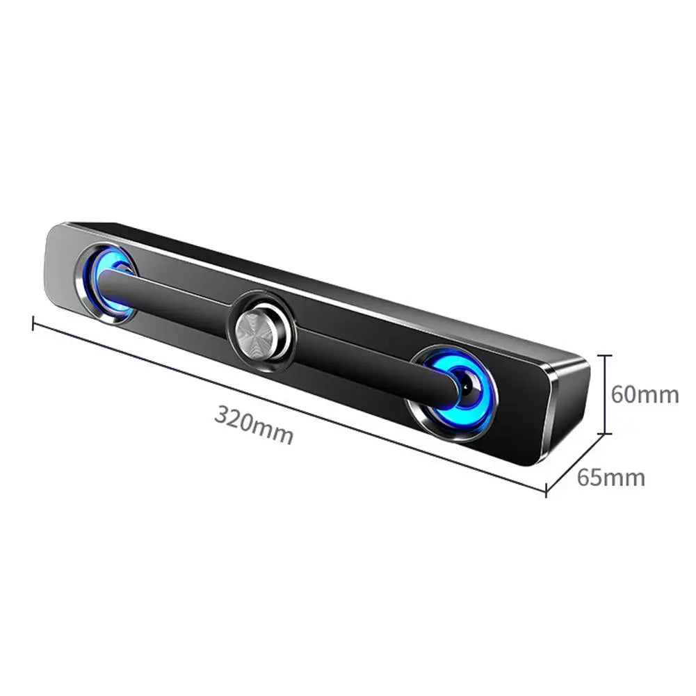 Sound Bar Bluetooth Speaker - USB Wired Stereo Speaker Bar with 3.5mm Aux for Projector PC - ZOOMNSTORE