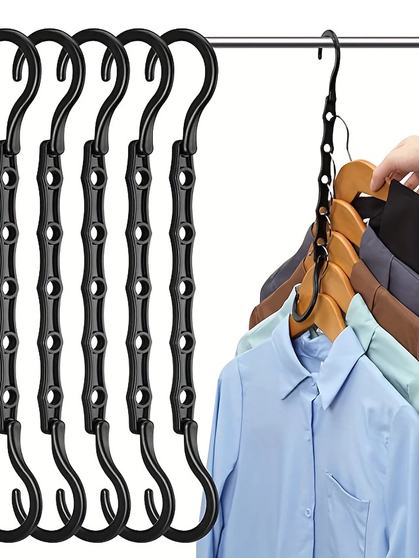 Space Saving Hangers – Multifunction Plastic Clothes Racks | Rotary Closet Organizer - ZOOMNSTORE