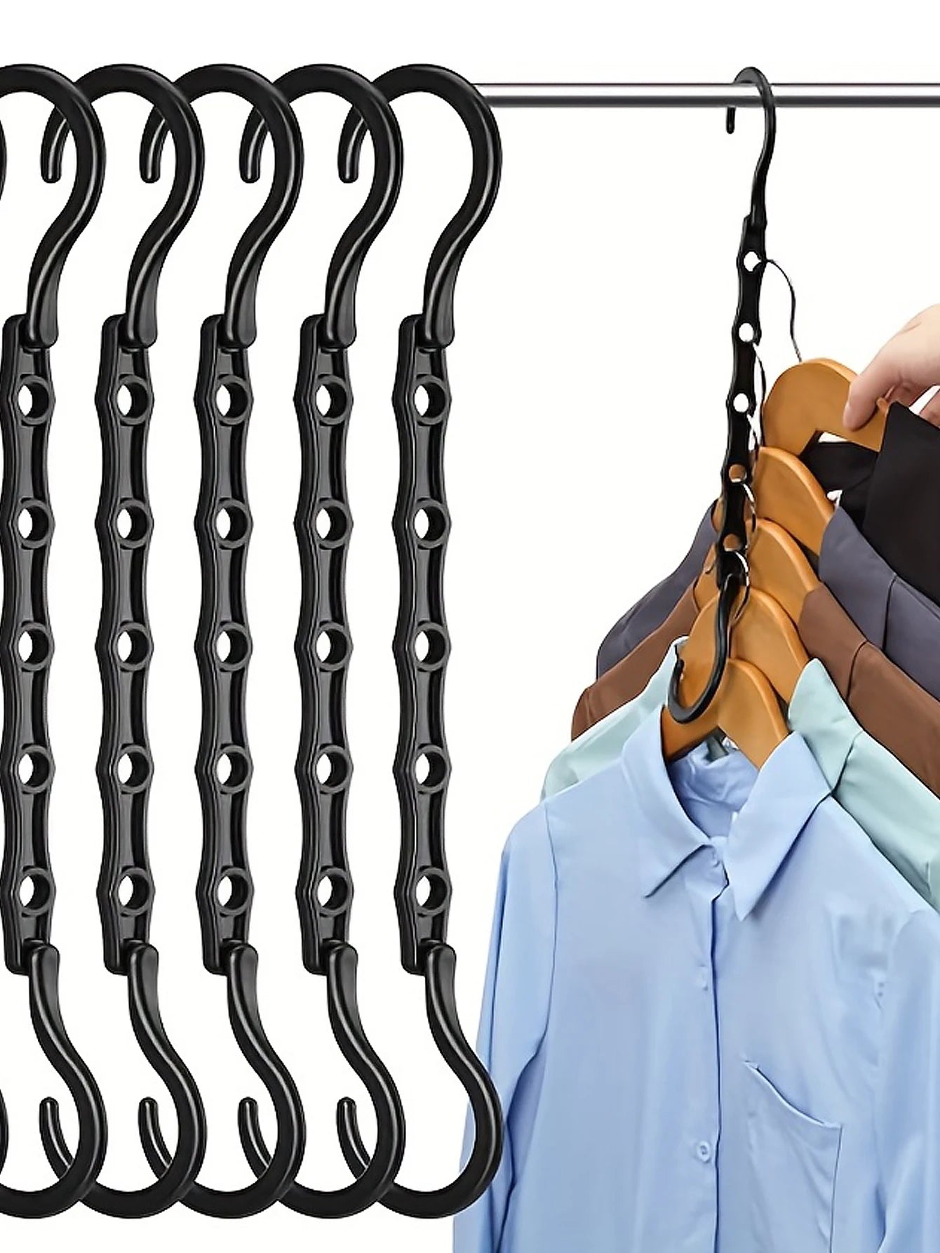 Space Saving Hangers – Multifunction Plastic Clothes Racks | Rotary Closet Organizer - ZOOMNSTORE